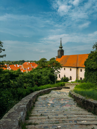 Stairs leading to the Petrovaradin Fortress, Novi Sad, Serbia
