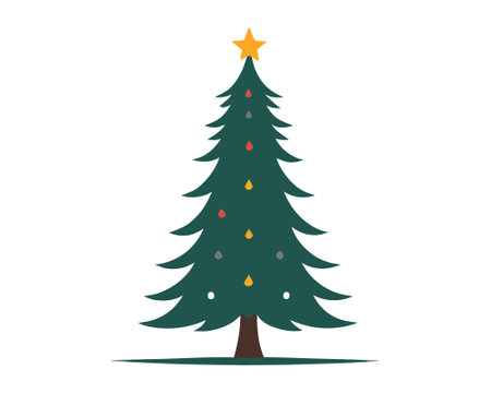 abstract Christmas tree, pine tree decoration, wild forestのイラスト素材