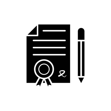Contract signing icon vector iconのイラスト素材
