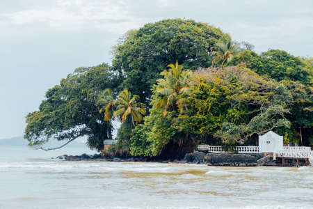Beautiful Taprobane island's luxury mansion with ocean viewの写真素材