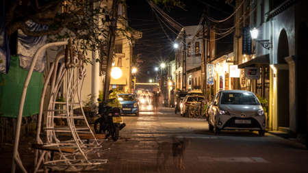 Galle Fort night long exposure street photographyのeditorial素材