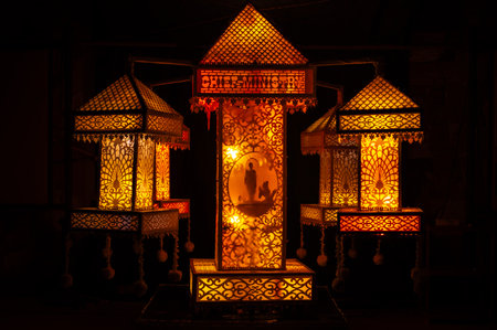 Vesak lanterns, handmade stylish decortaion patterns on the lanterns, Sri lankan vesak festival...