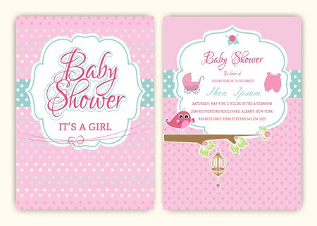 Baby Shower party invitation design templateのイラスト素材