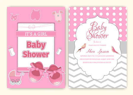 Baby Shower party invitation design templateのイラスト素材