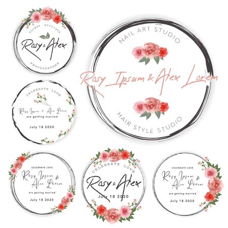 Hand Drawn Leaf Wreath Designのイラスト素材