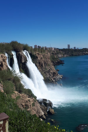 DÃ¼den Waterfall Antalya, Turkeyの写真素材
