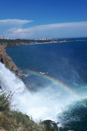 DÃ¼den Waterfall Antalya, Turkeyの写真素材