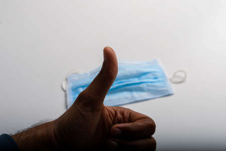 medical mask on white background