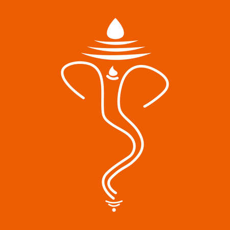 Ganpati festival of India Background with Lord Ganpati, Ganapati Clipart. Vector EPS Fileのイラスト素材