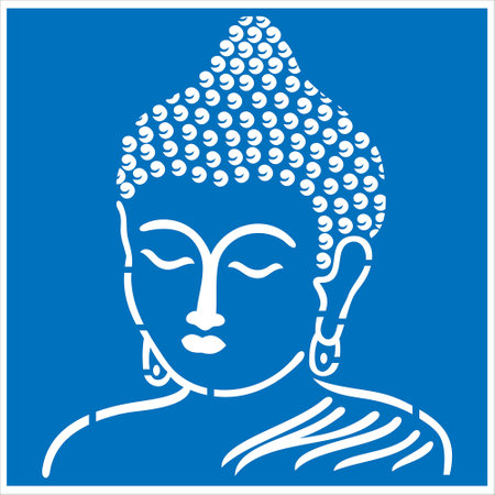 Happy Buddha Purnima, Gautam Buddha meditating, vector illustration for Vesak day or Buddha Purnimaのイラスト素材