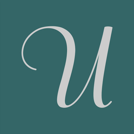 Hand drawn alphabet U Letterのイラスト素材