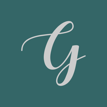 Hand drawn alphabet G Letterのイラスト素材