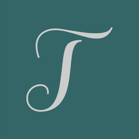 Hand drawn alphabet T Letterのイラスト素材