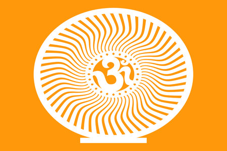 Circle design over orange background, vector illustration eps10.のイラスト素材