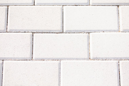 White brick wall with geometric shapes.Great for background