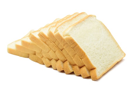 Photos bread stacked on a white background.の写真素材