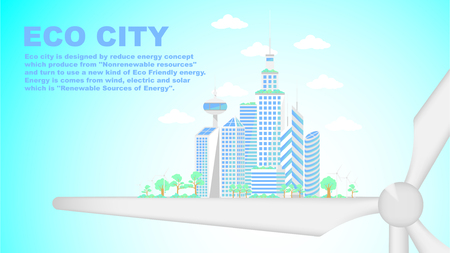 Eco city, Future master city, vector illustrationのイラスト素材