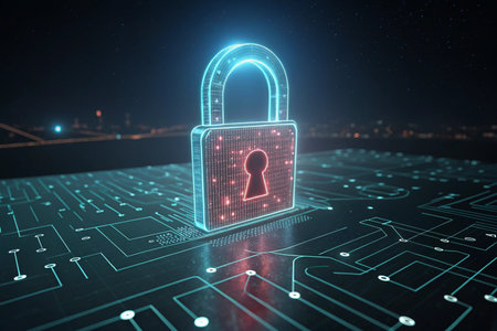 Conceptual image with human brain and circuit board on blue backgroundの素材