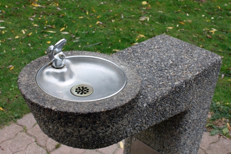 Shot of a drinking water fountain.の写真素材