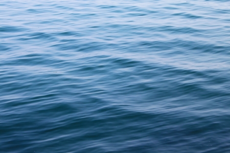 Clear and blue water surface