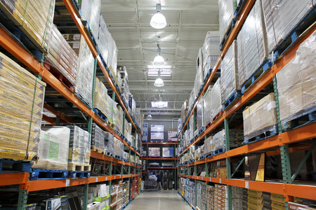 A view of a Costco store interior