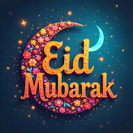 Eid Mubarak Greeting Card. Ramadan Kareem. Vector illustrationの素材