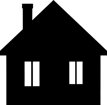 House silhouette isolated on white background. Vector illustration. Eps 10.のイラスト素材