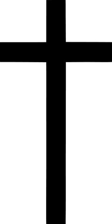 Black cross on a white background. The cross of Jesus Christ.のイラスト素材