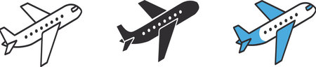 airplane icon isolated on white background, vector illustration. EPS10のイラスト素材