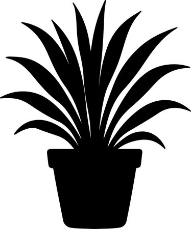 Plant in a pot on a white background. Vector illustration.のイラスト素材