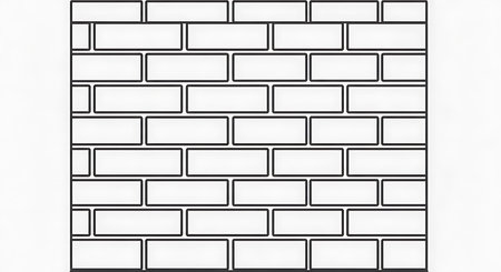 White brick wall pattern and texture background. Copy space for text.の素材