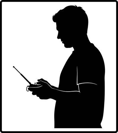 RC Pilot Hobbyist Silhouette Icon