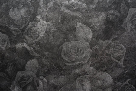 rough decorative vintage background grunge texture with rosesの写真素材