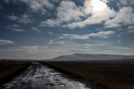 Track in the Highlands, Icelandの写真素材