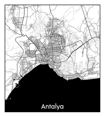 City Map Antalya Turkey Asia vector illustrationのイラスト素材