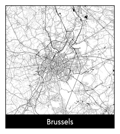 City Map Brussels Belgium Europe vector illustrationのイラスト素材