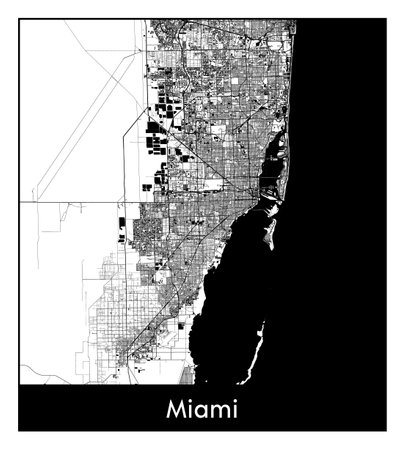 City Map Miami United States North America vector illustrationのイラスト素材