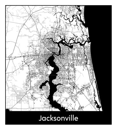 City Map Jacksonville United States North America vector illustrationのイラスト素材
