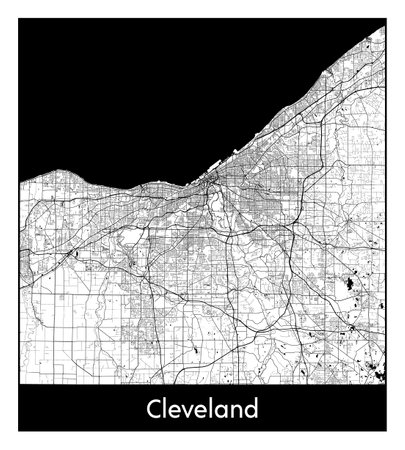 City Map Cleveland United States North America vector illustrationのイラスト素材