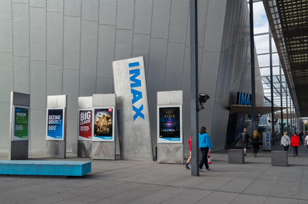 Melbourne, Australia - April 30, 2017: the IMAX Cinema at the Melbourne Museum in Carlton has Melbournes largest cinema screen.のeditorial素材