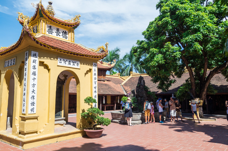 Hanoi, Vietnam - August 16, 2015: Tran Quoc Pagoda on West Lake is the oldest Buddhist temple in Hanoi.のeditorial素材