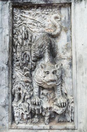 Hanoi, Vietnam - August 16, 2015: the Temple of Literature is a historic Temple of Confucius and site of the National Academy university.のeditorial素材