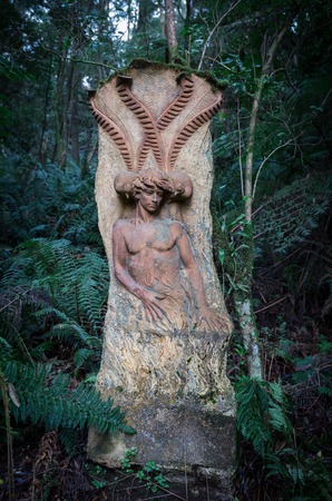 Melbourne, Australia - July 2, 2017: William Ricketts Sanctuary in Mount Dandenong is a sculpture garden operated by Parks Victoria.のeditorial素材