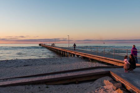 Melbourne, Australia - September 10, 2017: Rosebud Pier is a popular fishing and swimming spot on the Mornington Peninsula south of Melbourne.のeditorial素材