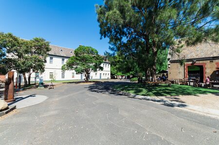 Melbourne, Australia - February 7, 2016: grounds of the former Abbotsford Convent in inner city Melbourne, now a home for artists, restaurants and galleries.のeditorial素材