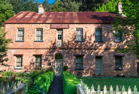Walhalla, Australia - October 17, 2015: Windsor House bed and breakfast in the small mining town of Walhalla, a popular tourist town in Gippsland.のeditorial素材