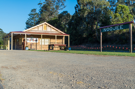 Noojee, Australia - October 18, 2015: former Noojee Railway Station in Gippsland. The Noojee railway line closed in the 1950s.のeditorial素材