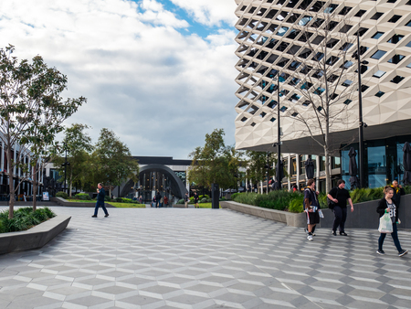 Melbourne, Australia - July 21, 2018: Realm Library, Learning and Cultural Centre in the Town Square at Eastland Shopping Centre in Ringwood was completed in 2015.のeditorial素材