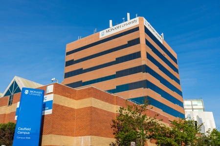 Caulfield, Australia - February 17, 2018: Monash University is a public research university with 72000 students. The Caulfield campus is its second largest campus.のeditorial素材