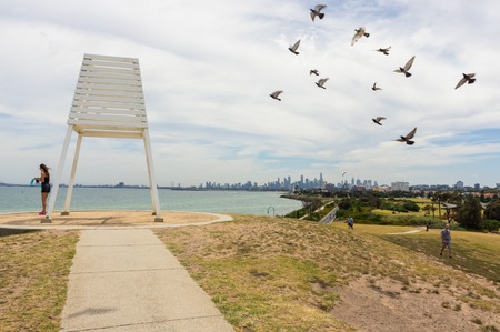 Melbourne, Australia - February 18, 2018: Point Ormond in Elwood in the City of Port Phillip is an elevated point by Port Phillip Bay.のeditorial素材